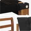 vidaXL Outdoor-Sofagarnitur mit Kissen 3 pcs Natürlich und Schwarz 3369147 Bild 5