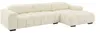 Vente-unique - LOPONZA Sofa Stoff Beige - B 183 cm x H 68 cm x L 312 cm Bild 5