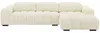 Vente-unique - LOPONZA Sofa Stoff Beige - B 183 cm x H 68 cm x L 312 cm Bild 4
