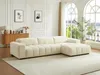 Vente-unique - LOPONZA Sofa Stoff Beige - B 183 cm x H 68 cm x L 312 cm Bild 2
