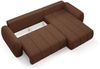 Ecksofa Schlafsofa Sofa CARIA in Stoff Quelle Rotbraun Ottomane Rechts Bild 5