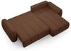 Ecksofa Schlafsofa Sofa CARIA in Stoff Quelle Rotbraun Ottomane Rechts Bild 4