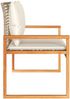 vidaXL Gartenbank mit Kissen Beige Poly Rattan Akazienholz 365863 Bild 5