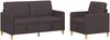 vidaXL Sofa Set mit Stauraum 2 pcs Dunkelbraun Polyester 3429180 Bild 2