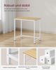 Vasagle Schreibtisch, Computertisch, Bürotisch, für Arbeitszimmer, Schlafzimmer, 50 x 80 x 76 cm, natureichenfarben-perlweiß LWDDE038W70 Bild 3