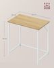 Vasagle Schreibtisch, Computertisch, Bürotisch, für Arbeitszimmer, Schlafzimmer, 50 x 80 x 76 cm, natureichenfarben-perlweiß LWDDE038W70 Bild 4
