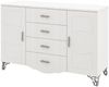 Küchenklapphängeschrank Rimini 80x72cm Hochfaltklappe matt lackiert Farbe: RAL 3004 purpurrot matt / grau RI-W8B/80-AV Bild 4