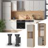 Herdumbauschrank Fame-Line GrauBeige 60 cm offen Vicco Bild 2