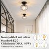 Nettlife Deckenleuchte Schwarze Kristall moderne Deckenlampe E27 Metallrahmen geeignet, ohne Leuchtmittel, Innen Deckenbeleuchtung für Korridor Balkon Wohnzimmer Hotel Bild 4