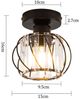 Nettlife Deckenleuchte Schwarze Kristall moderne Deckenlampe E27 Metallrahmen geeignet, ohne Leuchtmittel, Innen Deckenbeleuchtung für Korridor Balkon Wohnzimmer Hotel Bild 3