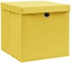 vidaXL Aufbewahrungsboxen mit Deckeln 10 Stk. 28x28x28 cm Gelb 325226 Bild 2