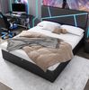Polsterbett 140x200 cm mit LED-Beleuchtung, Stauraum und PU-Bezug Bild 4