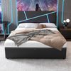 Polsterbett 140x200 cm mit LED-Beleuchtung, Stauraum und PU-Bezug Bild 5