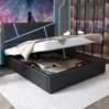 Polsterbett 140x200 cm mit LED-Beleuchtung, Stauraum und PU-Bezug Bild 2