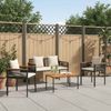 vidaXL Gartenmöbel Set mit Kissen Schwarz und Cremeweiß Poly-Rattan 42025226 Bild 4