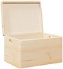 vidaXL Holzkiste mit Deckel und Griffen 40x30x23 cm Massivholz Kiefer 4017392 Bild 5