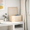 vidaXL Holzkiste mit Deckel und Griffen 40x30x23 cm Massivholz Kiefer 4017392 Bild 3