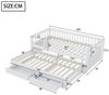 Flieks Kinderbett, Holzbett Daybett 90x200cm mit Ausziehbett 90x190cm und 2 Schubladen Bild 4