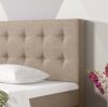 Boxspringbett Köln Plus 180x200 cm Webstoff Muddy mit Topper-Optik Bild 2