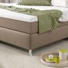 Boxspringbett Köln Plus 180x200 cm Webstoff Muddy mit Topper-Optik Bild 3