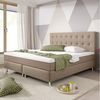 Boxspringbett Köln Plus 180x200 cm Webstoff Muddy mit Topper-Optik Bild 5