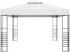 Gartenpavillon, Pavillon mit LED-Lichterkette 4x3x2,7 m Weiß Bild 5