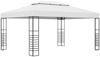 Gartenpavillon, Pavillon mit LED-Lichterkette 4x3x2,7 m Weiß Bild 3