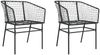 vidaXL Gartenstühle 2 Stk. Schwarz Poly Rattan 369098 Bild 2