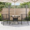 vidaXL Gartenstühle 2 Stk. Schwarz Poly Rattan 369098 Bild 3