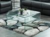 Vente-unique - Couchtisch quadratisch - Glas - STILEOS Bild 3