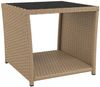vidaXL 3-tlg. Garten-Essgruppe mit Kissen Beige Poly Rattan 3277590 Bild 3