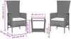 vidaXL 3-tlg. Garten-Essgruppe mit Kissen Beige Poly Rattan 3277590 Bild 5
