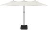 vidaXL Doppel-Sonnenschirm mit LED-Leuchten Sandweiß 449x265 cm 362953 Bild 4