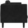 vidaXL Sofa mit Kissen 3-Sitzer Schwarz Samt 372647 Bild 5