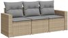 vidaXL 3-tlg. Garten-Sofagarnitur mit Kissen Beige Poly Rattan 3218649 Bild 2