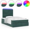 vidaXL Ottoman-Bett mit Matratzen & LEDs Dunkelgrün 120x190 cm Samt 3314237 Bild 5