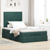 vidaXL Ottoman-Bett mit Matratzen & LEDs Dunkelgrün 120x190 cm Samt 3314237 Bild 4