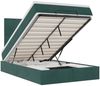 vidaXL Ottoman-Bett mit Matratzen & LEDs Dunkelgrün 120x190 cm Samt 3314237 Bild 2