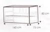 Schutzhülle Hülle Schutzhaube für Gartenbank Bank 160x80x75cm transparent 1927 Bild 2