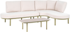 POLLINA 4-Sitzer Gartensofa mit Tisch Grün Metall Bild 5