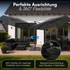 STEELSØN 'Lyrion' Sonnenschirm 300x300 cm quadratisch, neigbar und 360-Grad drehbar, anthrazit, Ampelschirm inkl. Abdeckung, UV50+ Bild 2