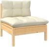 vidaXL 8-tlg. Garten-Lounge-Set mit Creme Kissen Massivholz Kiefer 3096725 Bild 3