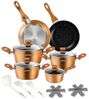 HOMELUX Topf-Set Induktions Töpfe Set Classic Antihaftbeschichtung Kochtopfset, Aluminium (Kochgeschirr-Set, 15-tlg, 3x Kochtopf, 2x Bratpfanne,1x Saucentopf,4x Glasdeckel,5x Zubehör), Induktionsgeeignet Bild 4