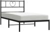 vidaXL Bettgestell mit Kopfteil Metall Schwarz 100x200 cm 355458 Bild 3