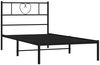 vidaXL Bettgestell mit Kopfteil Metall Schwarz 100x200 cm 355458 Bild 5