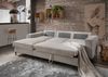 Polsterecke >Rube< Schlaffunktion, Stauraum, Cord beige - 240x92x150cm (BxHxT) Bild 3