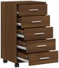 vidaXL Schubladenschrank mit Rollen Braun Eichen-Optik Holzwerkstoff 342676 Bild 5