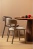 Esszimmerstuhl Noble aus Webstoff, Retro Chic Design, taupe, gepolstert und bequem Bild 2
