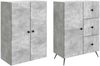 vidaXL Schrankset 2 pcs Betongrau Holzwerkstoff 3416901 Bild 3