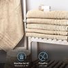 Komfortec Badetuch 100x200 cm aus 100% Baumwolle, Saunatuch XXL, Weich, Groß, Frottee, Schnelltrocknend, Beige Bild 3